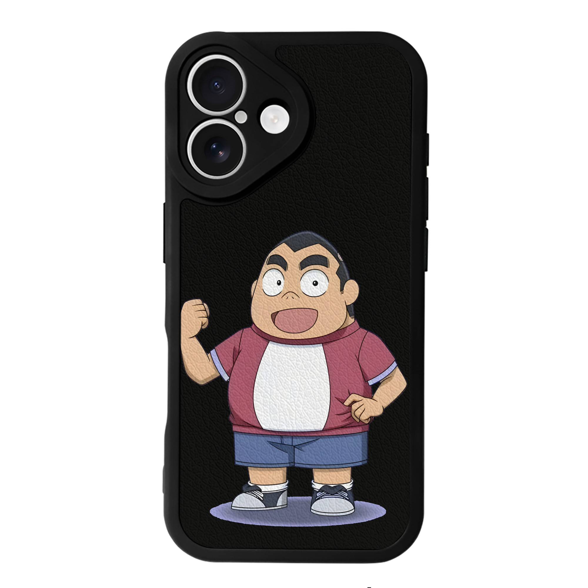 （画像用） 名探偵コナン 小嶋 元太 こじま げんた Detective Conan Kojima Genta 【iPhone 16シリーズ対応】シリコンスマホケース（レザー調） 材質：シリコン